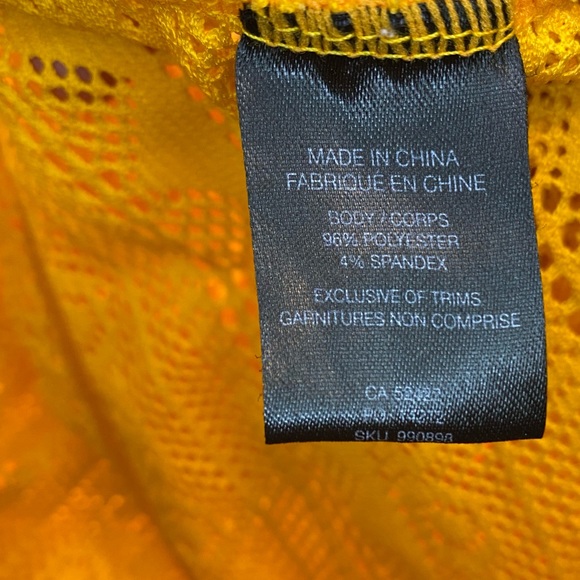 3/$12 Yellow Mesh Swimsuit Coverup - Picture 7 of 9